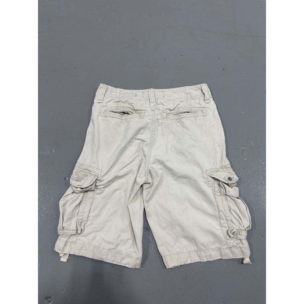 American Eagle Outfitters Mens Cargo Shorts Size 30 Off White Longer Length - Picture 9 of 9